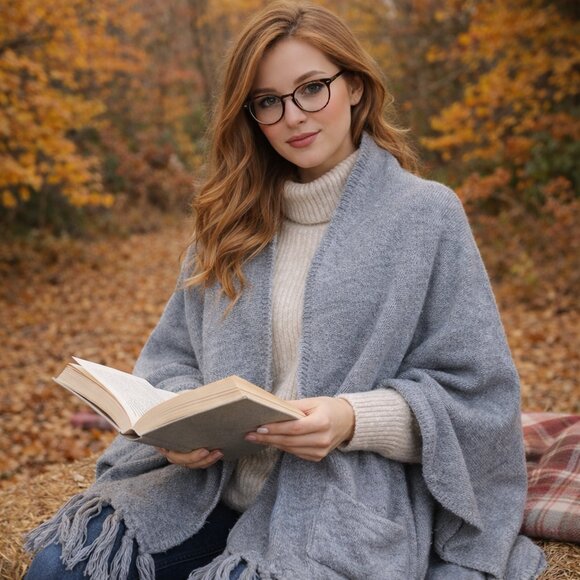 ON 34th Accessories - NWT On 34th Women's Whipstitch Edge Heather Gray Wrap